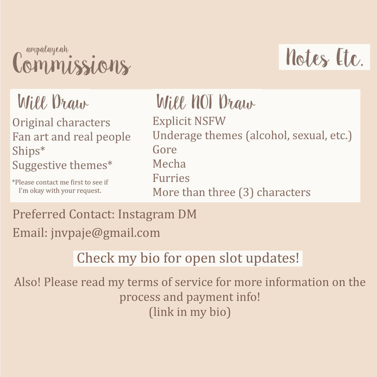 Commission Info
